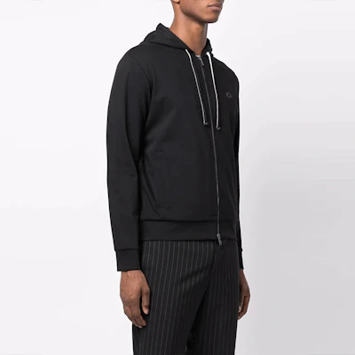 Emporio Armani Black Zip-Up Hoodie Jacket with Logo Patch 8N1MG0-1JBTZ-BLACK Shop Emporio Armani Black Zip-Up Hoodie Jacket with Logo Patch 8N1MG0-1JBTZ-BLACK