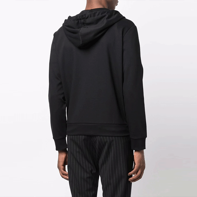 Emporio Armani Black Zip-Up Hoodie Jacket with Logo Patch 8N1MG0-1JBTZ-BLACK 圖 5