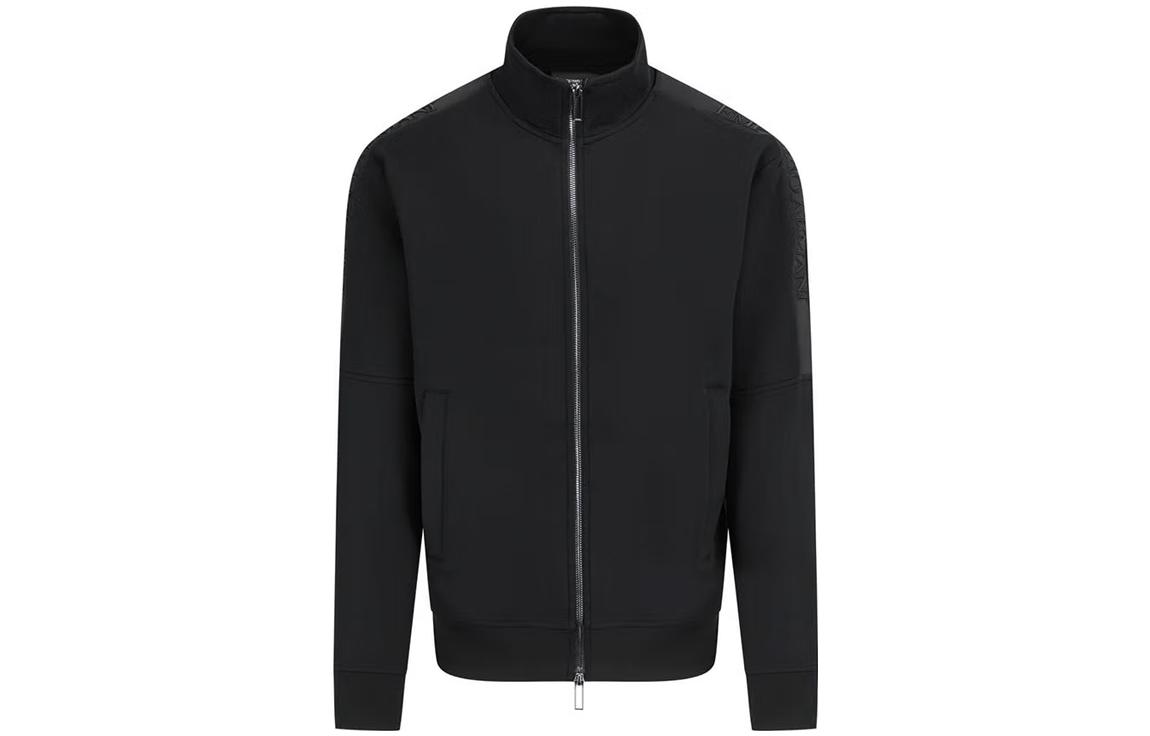 Emporio Armani Black Zip-Up Stand Collar Jacket 3K1MF4-JHSZ-0999
