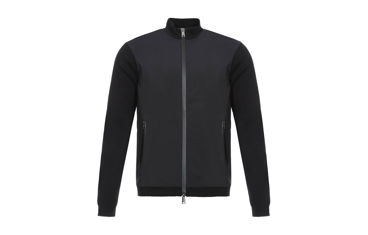 Emporio Armani Black Zipped Long-Sleeve Jacket 6Z1BT1-1MB1Z-0999