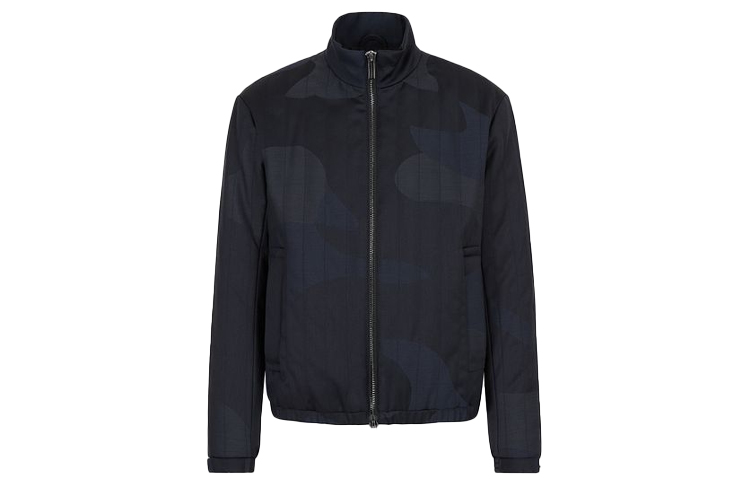 Emporio Armani Blue Camo Quilted Jacket 6K1B80-1NTSZ-F912