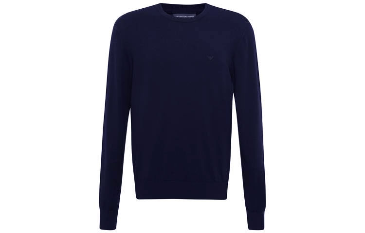 EMPORIO ARMANI Blue Crew Neck Long Sleeve Fitted Knit Sweater 8N1MA-11MPQ-Z924 圖 2