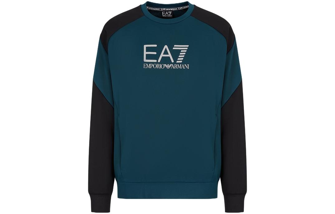 Emporio Armani Blue Crewneck Patch Long Sleeve Sweatshirt 6LPM19-PJ16Z-1857