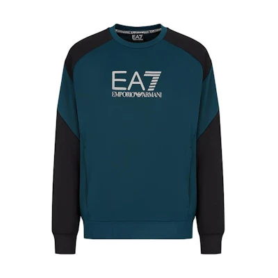 Emporio Armani Blue Crewneck Patch Long Sleeve Sweatshirt 6LPM19-PJ16Z-1857