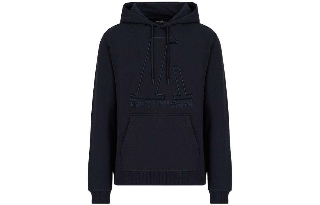 Emporio Armani Blue Embroidered Logo Hoodie 6K1M6T1-JT2Z1-0922