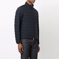 Shop Emporio Armani 藍色修身立領羽絨外套 8N1BQ2-1NLRZ-0920