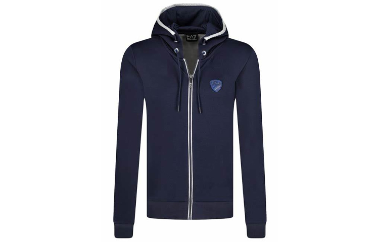 Emporio Armani Blue Hooded Zip-Up Hoodie Jacket 3HPM66-PJV3Z-1554