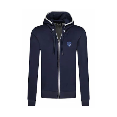 Emporio Armani Blue Hooded Zip-Up Hoodie Jacket 3HPM66-PJV3Z-1554
