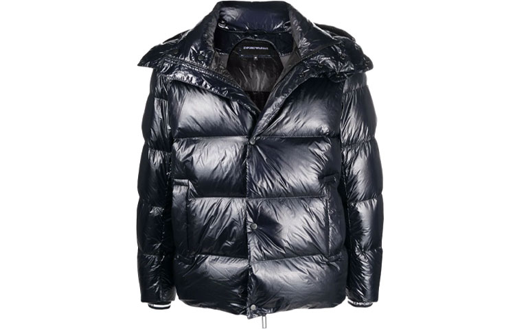 Order EMPORIO ARMANI 蓝色连帽拉链长袖羽绒外套 6K1B88-1NPDZ-0920