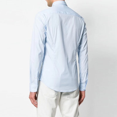 Camisa Casual de Manga Larga Emporio Armani Azul con Logo Bordado. 8N1C09-1N06Z-0784 Shop Camisa Casual de Manga Larga Emporio Armani Azul con Logo Bordado. 8N1C09-1N06Z-0784