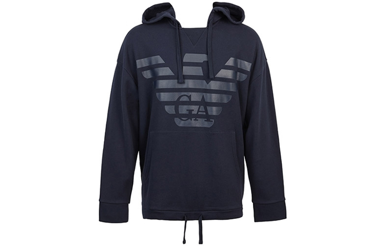 Emporio Armani Blue Logo Loose Fit Hoodie 111868-9A560-00135