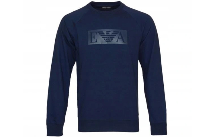 Emporio Armani Blue Logo Print Crewneck Sweatshirt Long Sleeve 111062-0A566-00135
