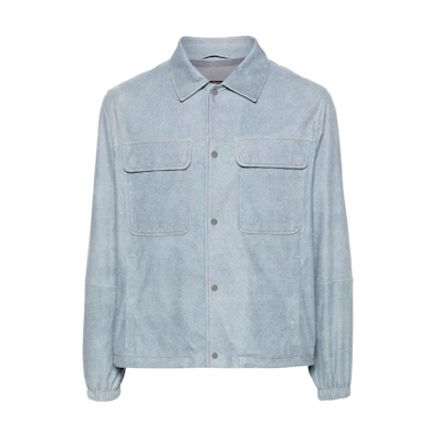 Emporio Armani Blue Long-Sleeve Solid Single-Breasted Jacket E31R7A-F1P7A-0011