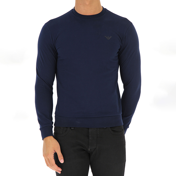 Emporio Armani Blue Solid Color Crewneck Long Sleeve Sweatshirt 8N1M16-1J07Z-0933 圖 4