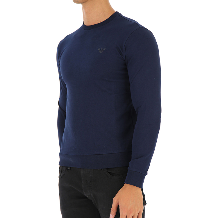 Emporio Armani Blue Solid Color Crewneck Long Sleeve Sweatshirt 8N1M16-1J07Z-0933 圖 5