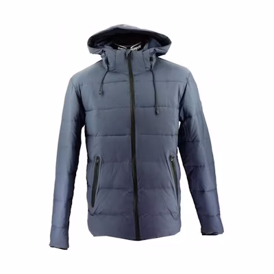Emporio Armani Blue Solid Color Hooded Zip-Up Cotton Jacket 6GPB23-PNB7Z-1539