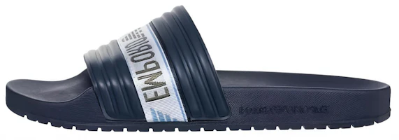 Emporio Armani Blue Thick-Soled Slip-On Slide Sandals. XVPS06XN999T637 Emporio Armani Blue Thick-Soled Slip-On Slide Sandals. XVPS06XN999T637