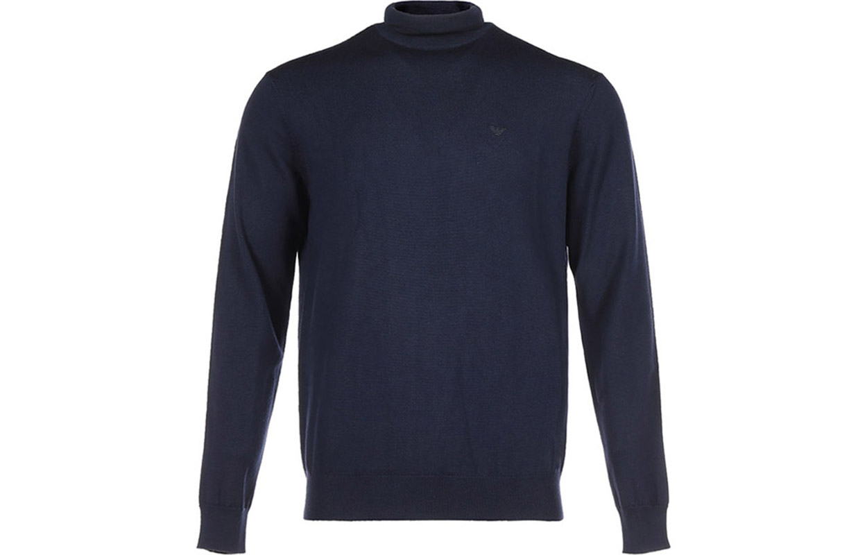 Emporio Armani Blue Wool Turtleneck Sweater 8N1MYZ-1M4CZ-0924