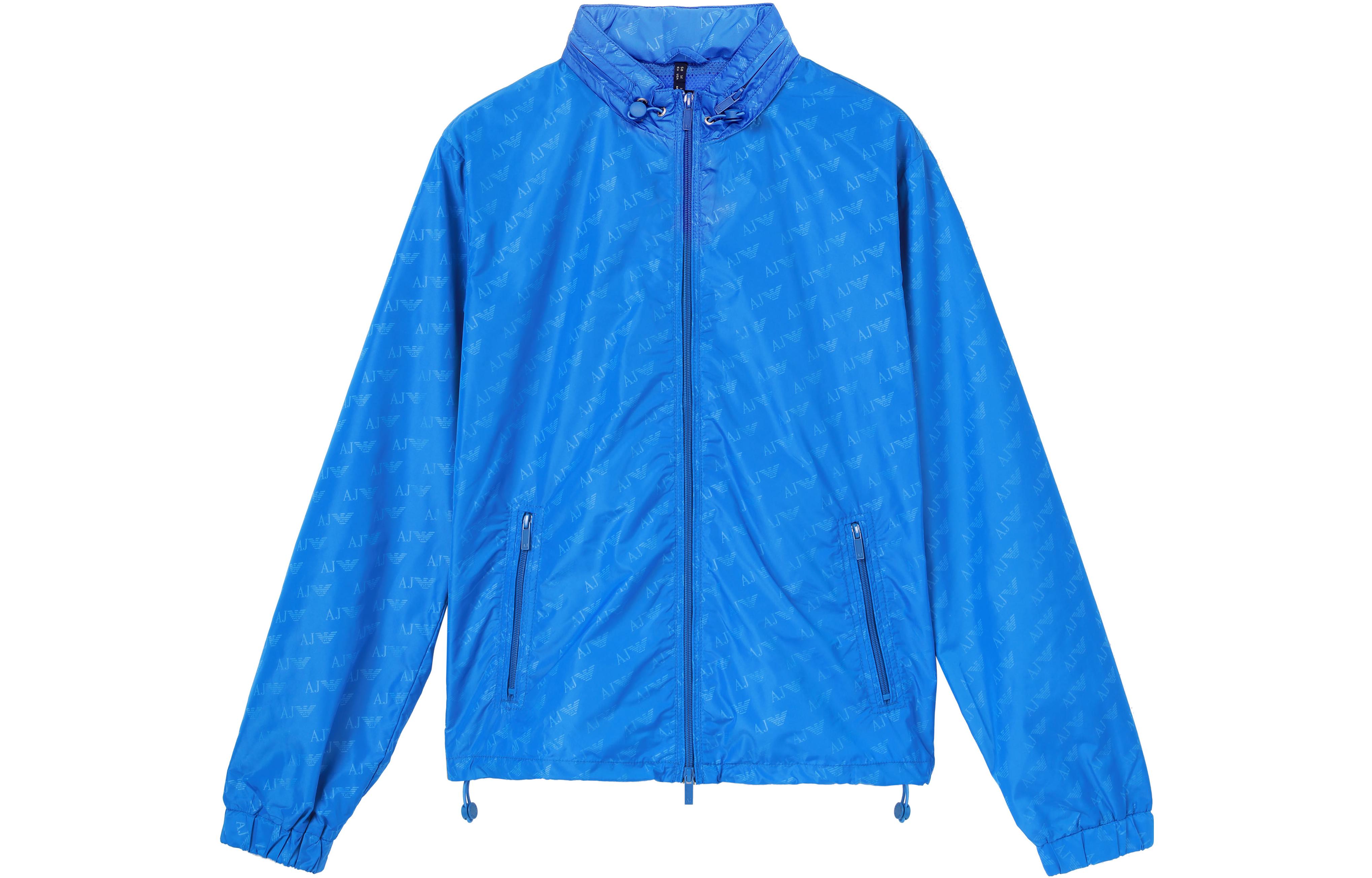 Emporio Armani Blue Zip-Up Drawstring Jacket 06B10-BLU
