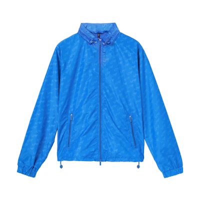 Emporio Armani Blue Zip-Up Drawstring Jacket 06B10-BLU