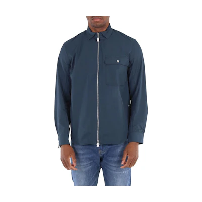 Emporio Armani Blue Zip-Up Long Sleeve Jacket with Collar 3L1C80-1NANZ-0948