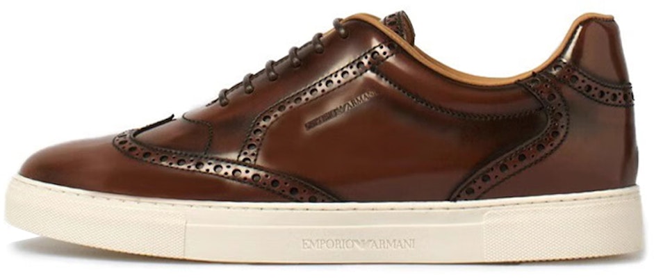 Emporio Armani Brogue Low Top 'Cuero Marrón' X4C656XF1641371 Buy Emporio Armani Brogue Low Top 'Cuero Marrón' X4C656XF1641371