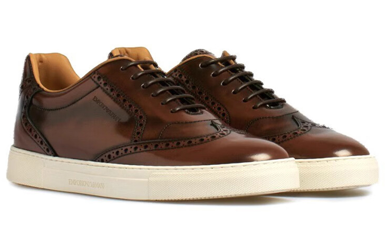 Emporio Armani Brogue Low Top 'Brown Leather' 圖 2