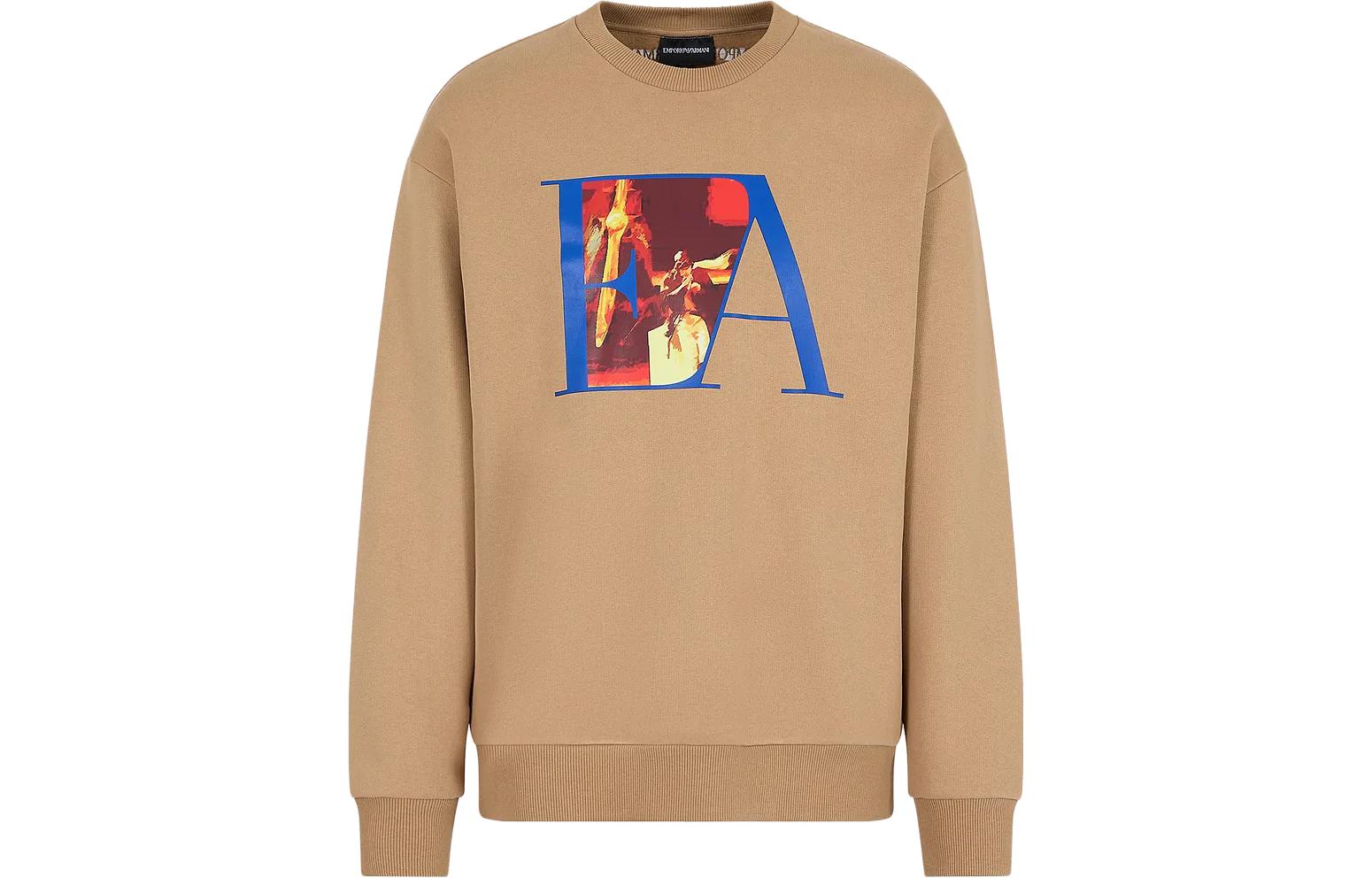 Emporio Armani Brown Graphic Logo Crewneck Sweatshirt 6R1M6X1-JT2Z1-0120