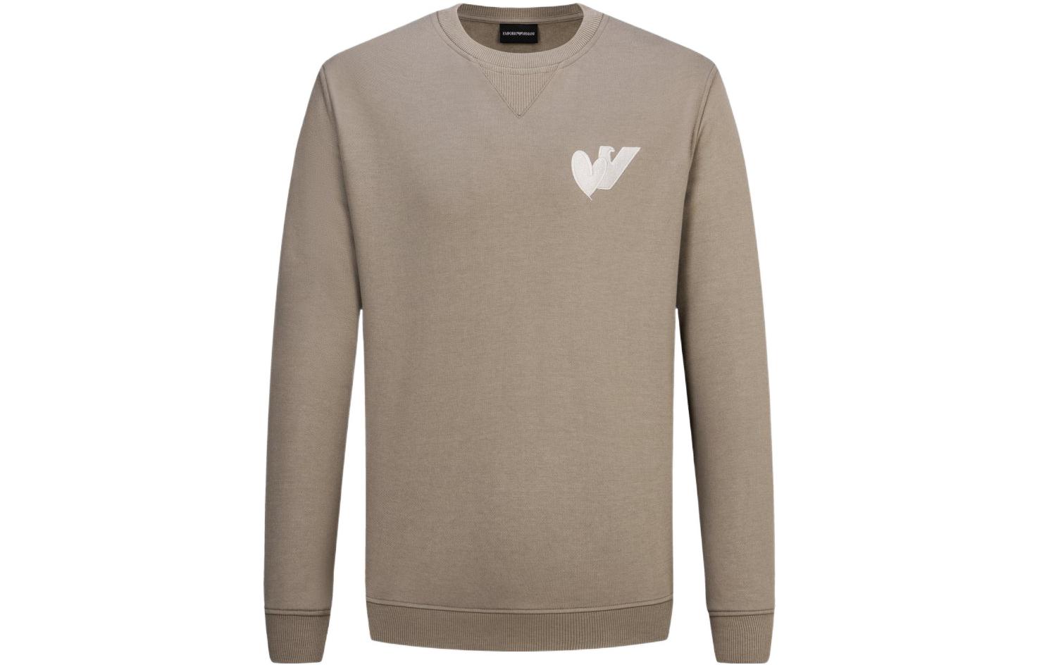 Emporio Armani Brown Logo Print Loose Fit Crewneck Sweatshirt FW22 6L1MB5-1JQNZ-0137