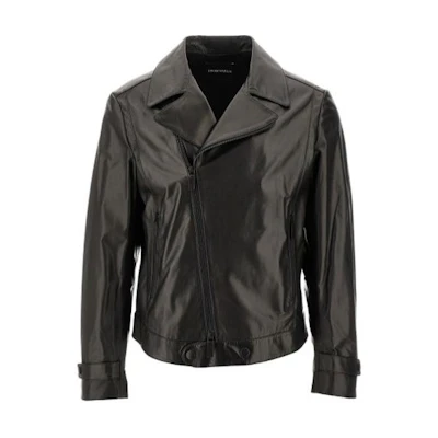 Emporio Armani Brown Solid Zip-Up Collared Long-Sleeve Jacket E31R85-F1P85-999