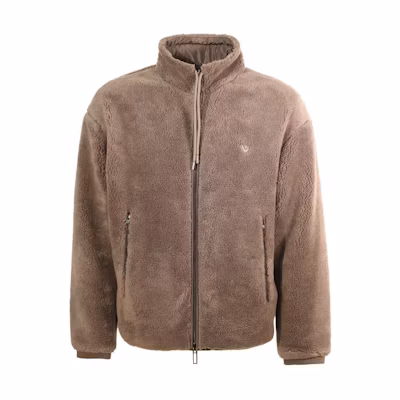 Emporio Armani Brown Solid Zip-Up Jacket with Logo 6R1MG8-1JOAZ-0440