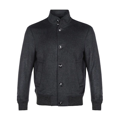 Emporio Armani Button-Up Long Sleeve Jacket in Ash Gray 6H1BE2-1NYBZ-0669
