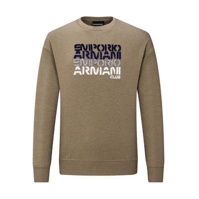 Emporio Armani Camel Pullover Sweatshirt with Logo Design 3L1MCB-1JHSZ-0416