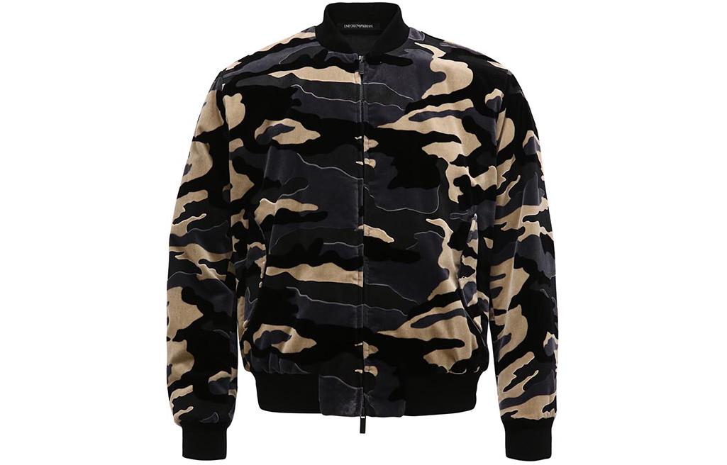 Emporio Armani Camo Baseball Collar Zip Jacket - Multicolor 91R320-91403-630
