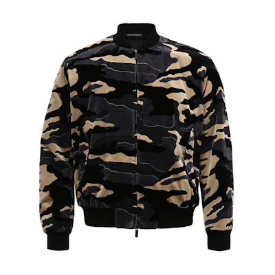 Emporio Armani Camo Baseball Collar Zip Jacket - Multicolor 91R320-91403-630