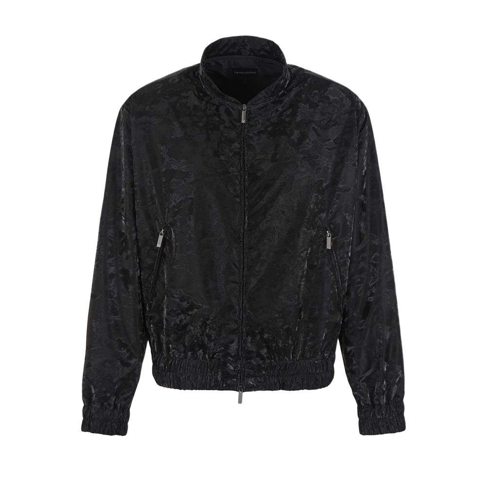 Emporio Armani Camouflage High-Neck Zip Jacket - Black 3D1B6P-1K4NZ-10999