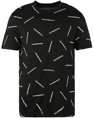 エンポリオ アルマーニ カジュアル オールオーバープリント ブラック Tシャツ 3H1TD7-1J30Z-F928 Order エンポリオ アルマーニ カジュアル オールオーバープリント ブラック Tシャツ 3H1TD7-1J30Z-F928