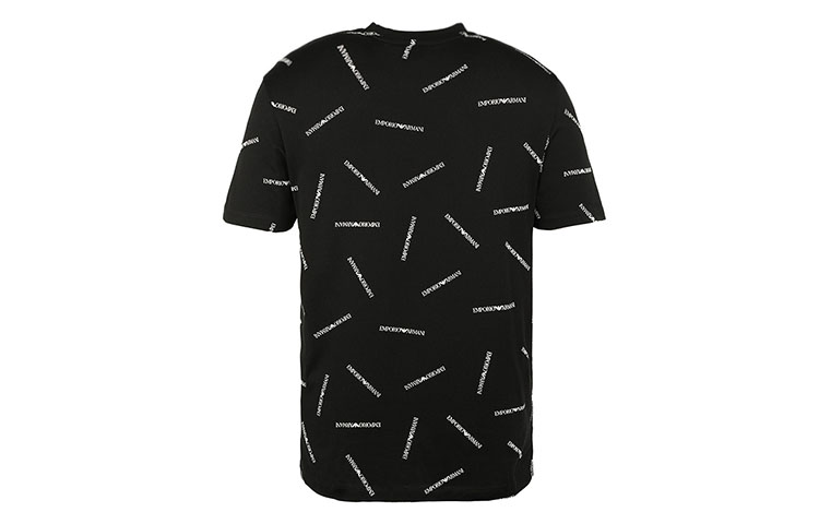 Lookbook エンポリオ アルマーニ カジュアル オールオーバープリント ブラック Tシャツ 3H1TD7-1J30Z-F928