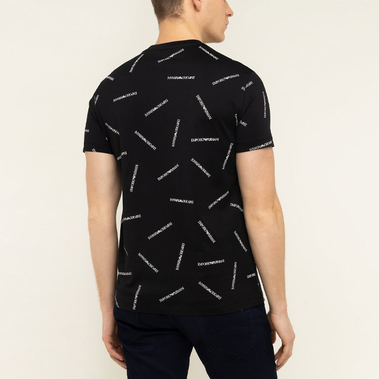 Purchase エンポリオ アルマーニ カジュアル オールオーバープリント ブラック Tシャツ 3H1TD7-1J30Z-F928
