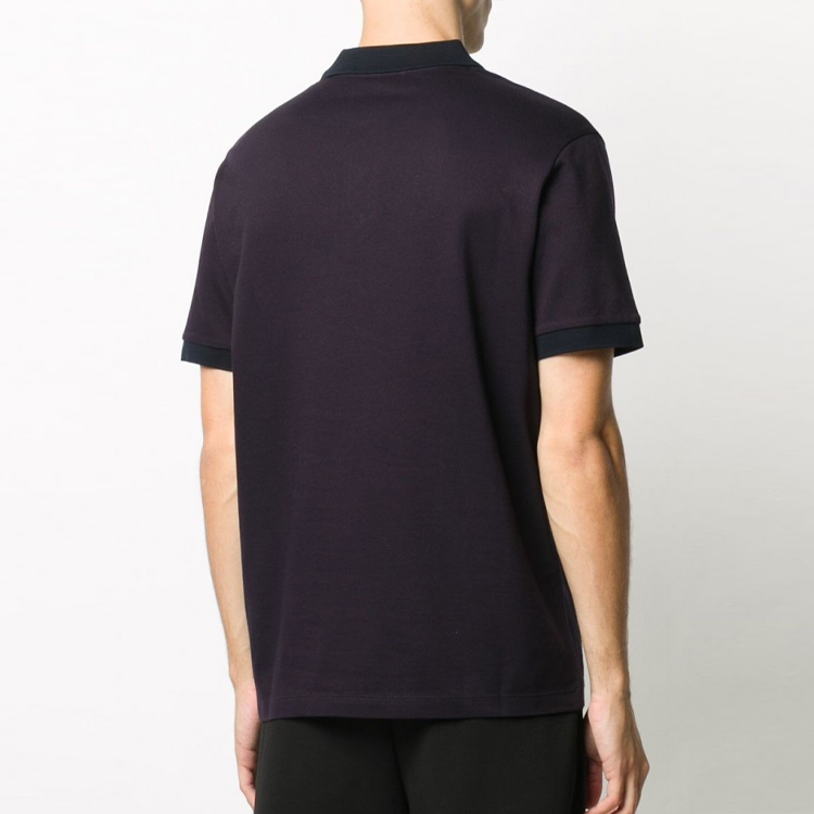 Shop エンポリオアルマーニ カジュアル 快適 パープル ポロシャツ 6H1F7R-1JJ3Z-F927