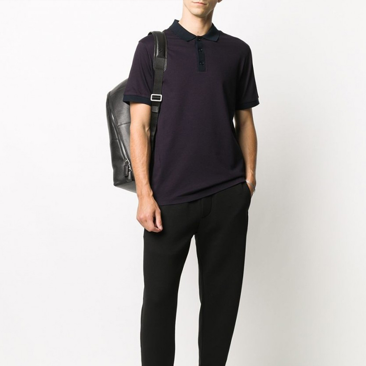 Purchase エンポリオアルマーニ カジュアル 快適 パープル ポロシャツ 6H1F7R-1JJ3Z-F927