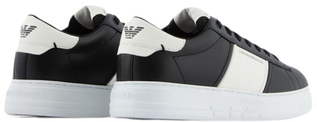 Emporio Armani Kasut Fesyen Santai 'Hitam Putih' X4X570XN010Q475 Lookbook Emporio Armani Kasut Fesyen Santai 'Hitam Putih' X4X570XN010Q475