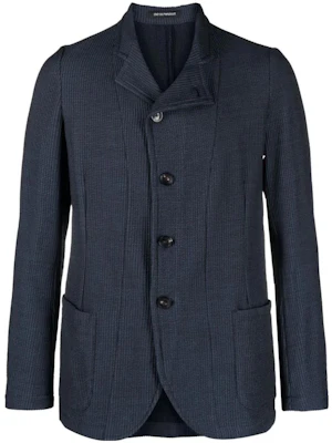 Blazer Azul de Emporio Armani de Lana Mezclada a Cuadros con Botonadura Sencilla H41G57-E1057-919 Buy Blazer Azul de Emporio Armani de Lana Mezclada a Cuadros con Botonadura Sencilla H41G57-E1057-919