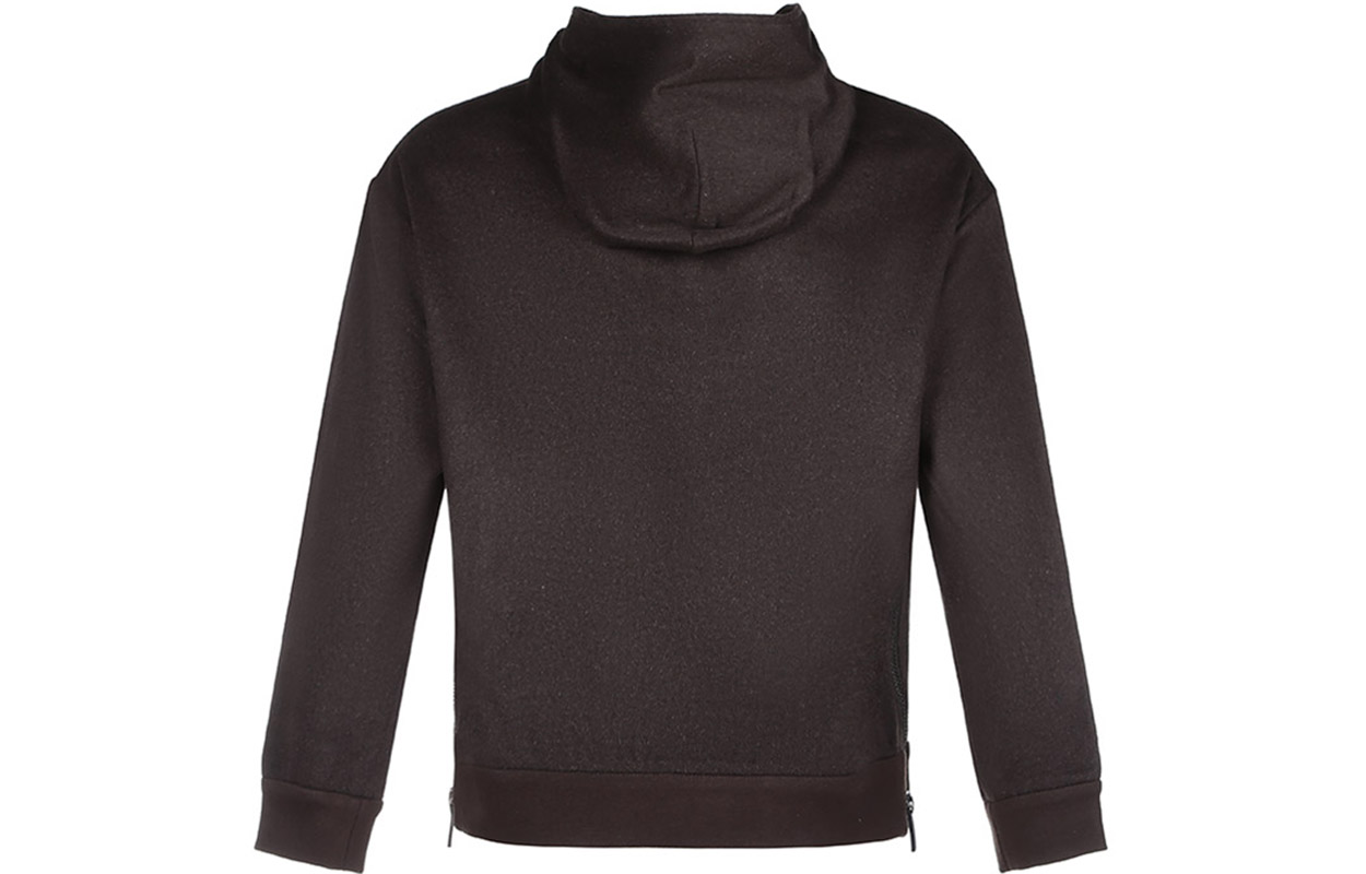 EMPORIO ARMANI Chocolate Brown Embroidered Wool Hoodie Sweater 6H1M81-1NXQZ-0482 圖 3