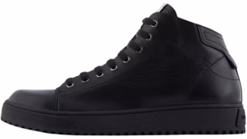 Emporio Armani Classic Logo Leather Mid-Top Sneaker 'Black' X4Z101XN163K001 Emporio Armani Classic Logo Leather Mid-Top Sneaker 'Black' X4Z101XN163K001