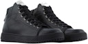 Shop Emporio Armani Kasut Kulit Mid-Top Logo Klasik 'Hitam' X4Z101XN163K001