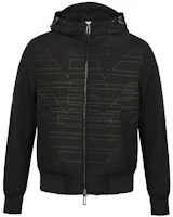 Emporio Armani Classic Logo Satin Bomber Jacket Black 6H1BD9-1NYAZ-0999 Emporio Armani Classic Logo Satin Bomber Jacket Black 6H1BD9-1NYAZ-0999
