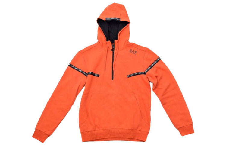 Emporio Armani Colorblock Half-Zip Hoodie Orange 6KPM64-PJ07Z-1659