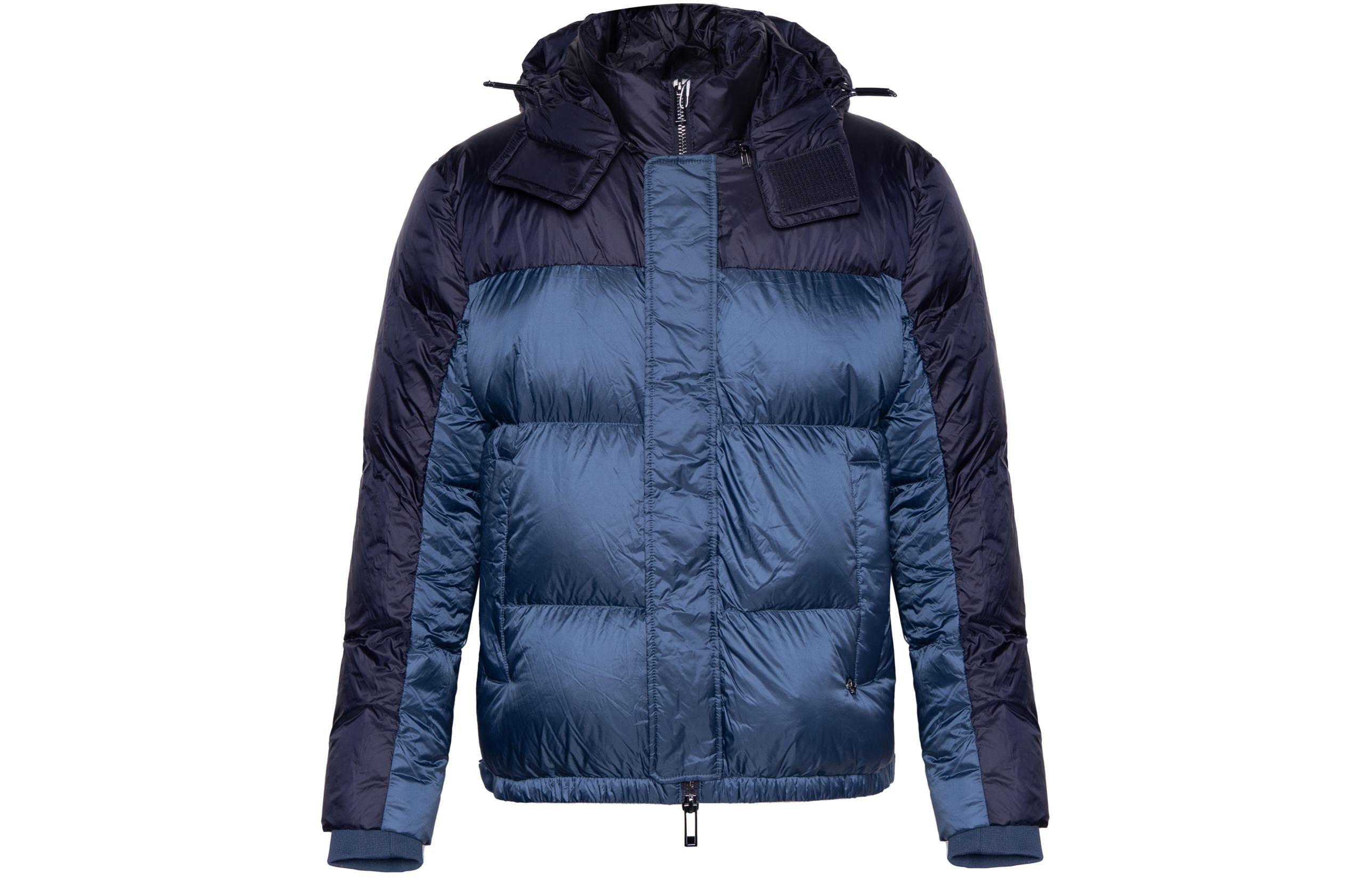 Emporio Armani Colorblock Hooded Down Jacket Blue/Black 6H1BL1-1NLSZ-F968