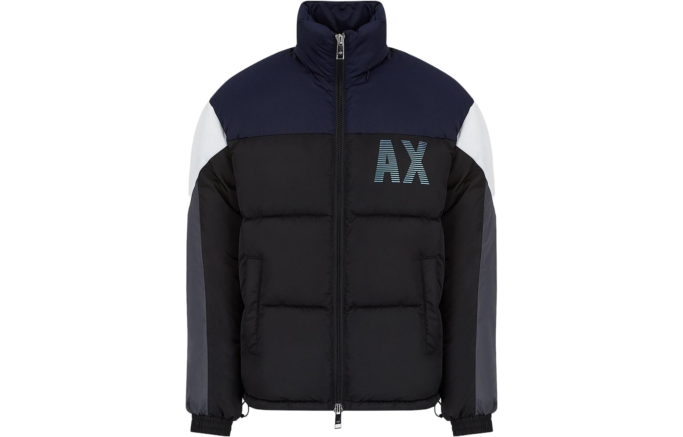 Emporio Armani Colorblock Logo Print Cotton Jacket Black 6KZB23-ZNMUZ-2207